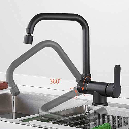 Robinet cuisine pliable sous fenêtre laiton