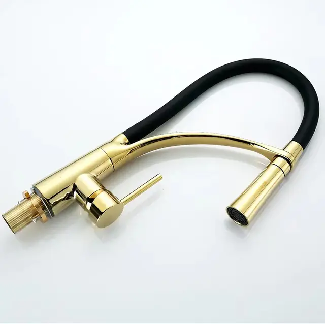 Robinet de cuisine flexible en laiton