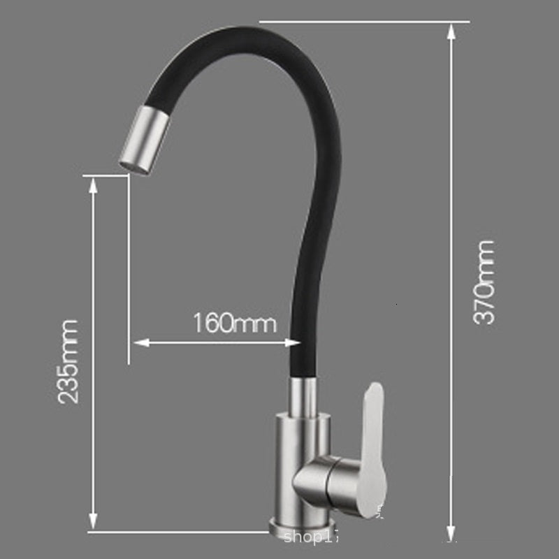 Robinet flexible pour cuisine col de cygne en inox