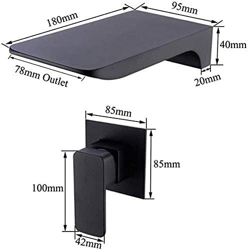 Robinet cascade encastrable pour salle de bain en laiton