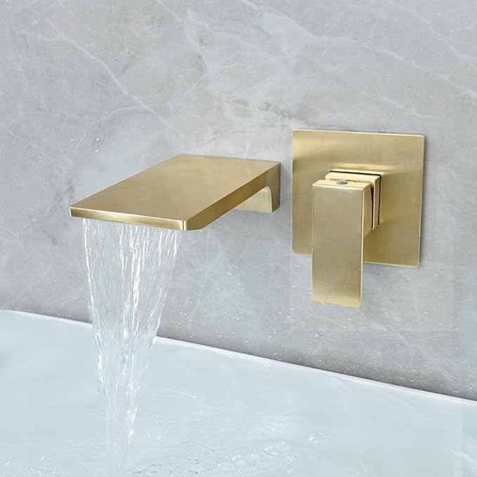 Robinet cascade encastrable pour salle de bain en laiton