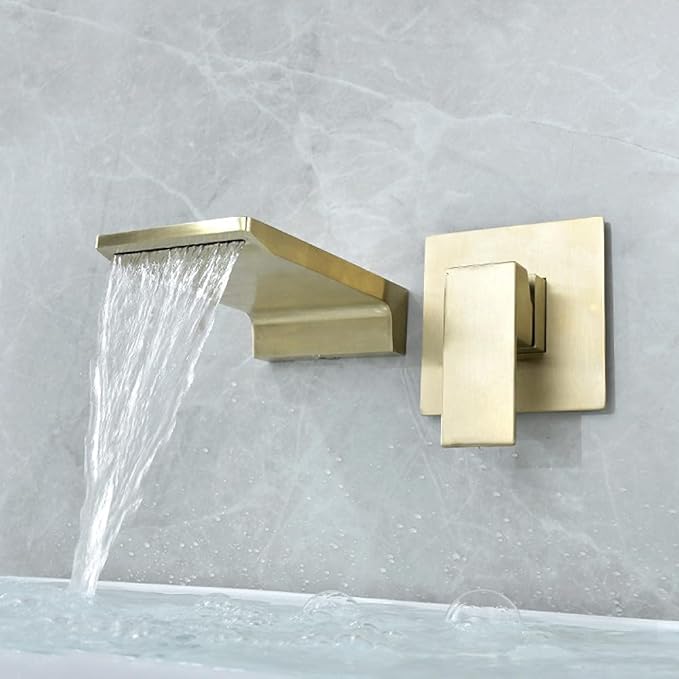 Robinet cascade encastrable pour salle de bain en laiton