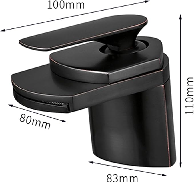 Robinet salle de bain cascade 3 voies en laiton