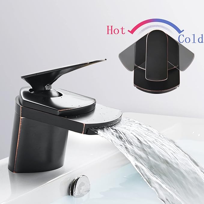 Robinet salle de bain cascade 3 voies en laiton