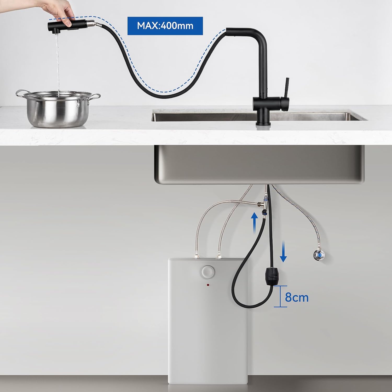 Robinet douchette pour cuisine en laiton