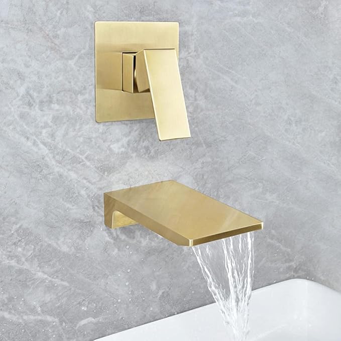 Robinet cascade encastrable pour salle de bain en laiton