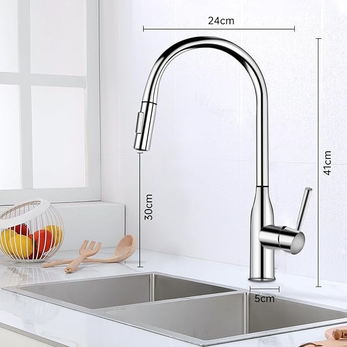 Robinet de cuisine avec douchette extractible en Laiton