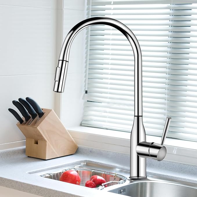 Robinet de cuisine avec douchette extractible en Laiton