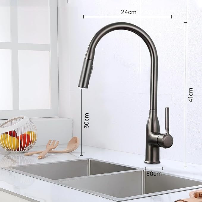Robinet de cuisine avec douchette extractible en Laiton