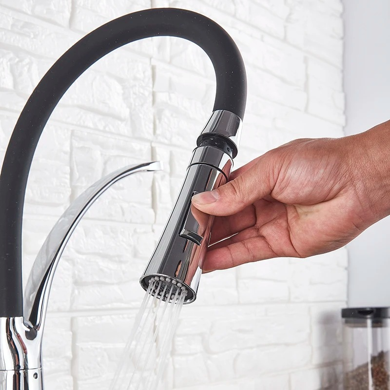 Robinet de cuisine flexible en laiton