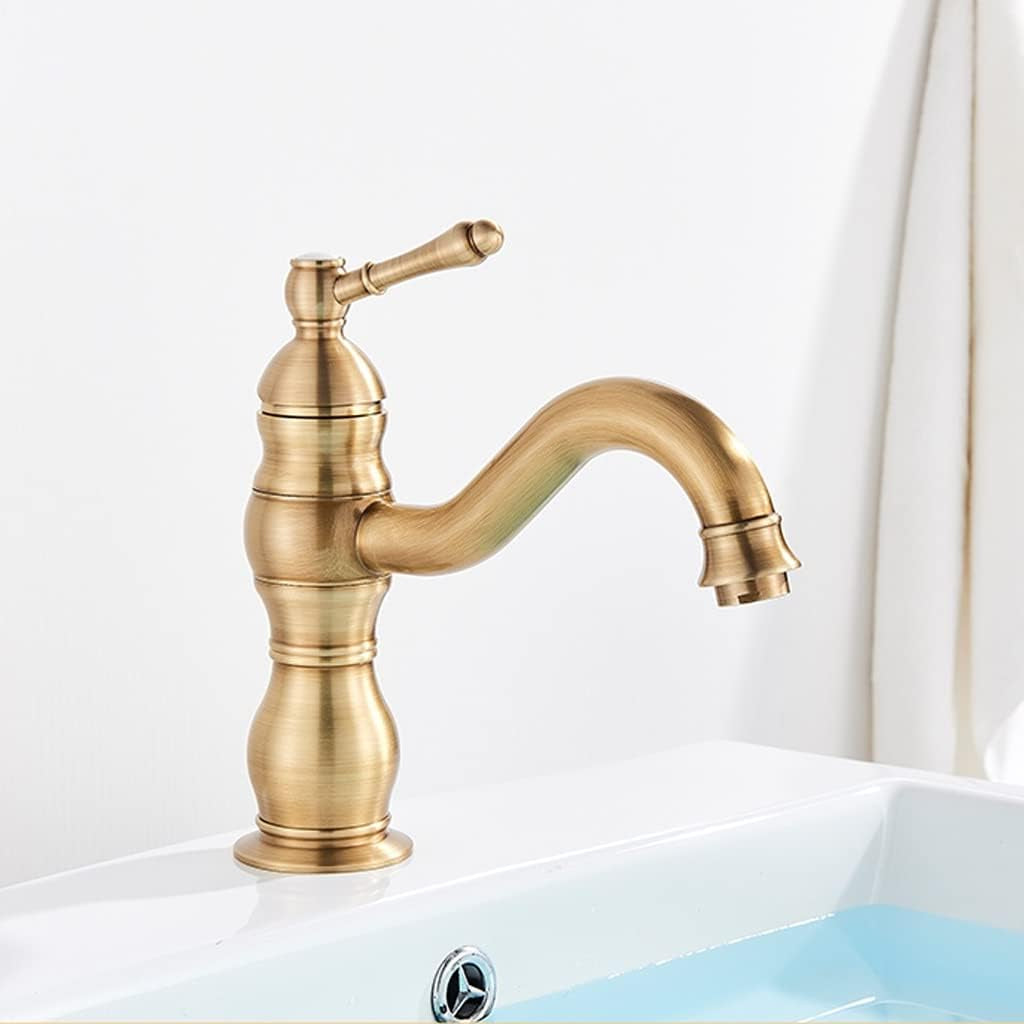 Robinet vintage pour salle de bain en laiton