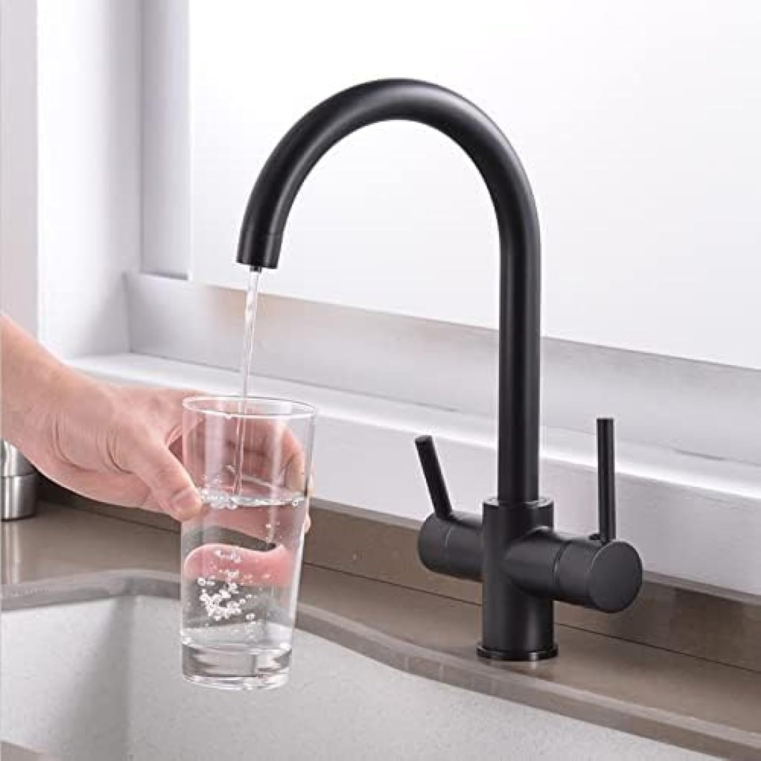 Robinet cuisine purificateur d'eau en laiton