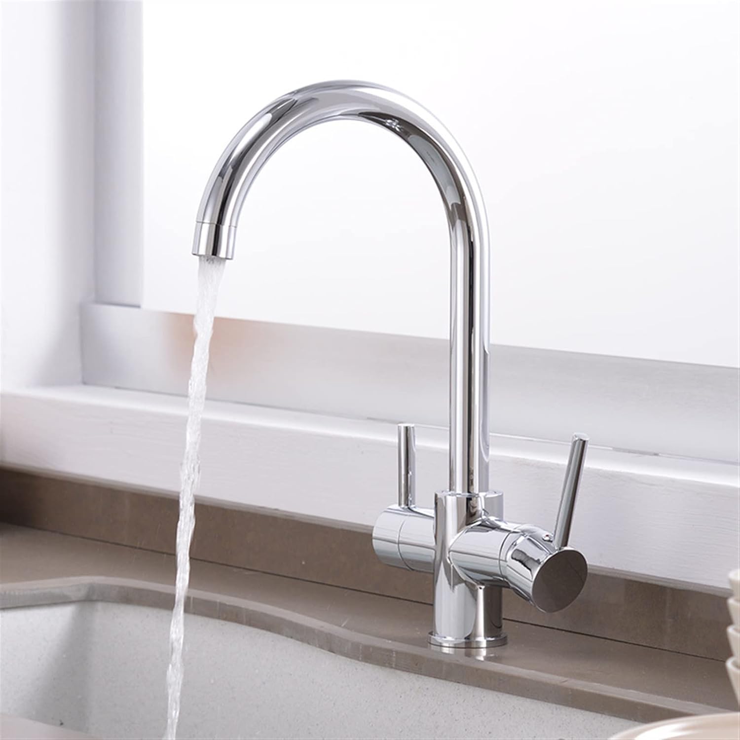 Robinet cuisine purificateur d'eau en laiton
