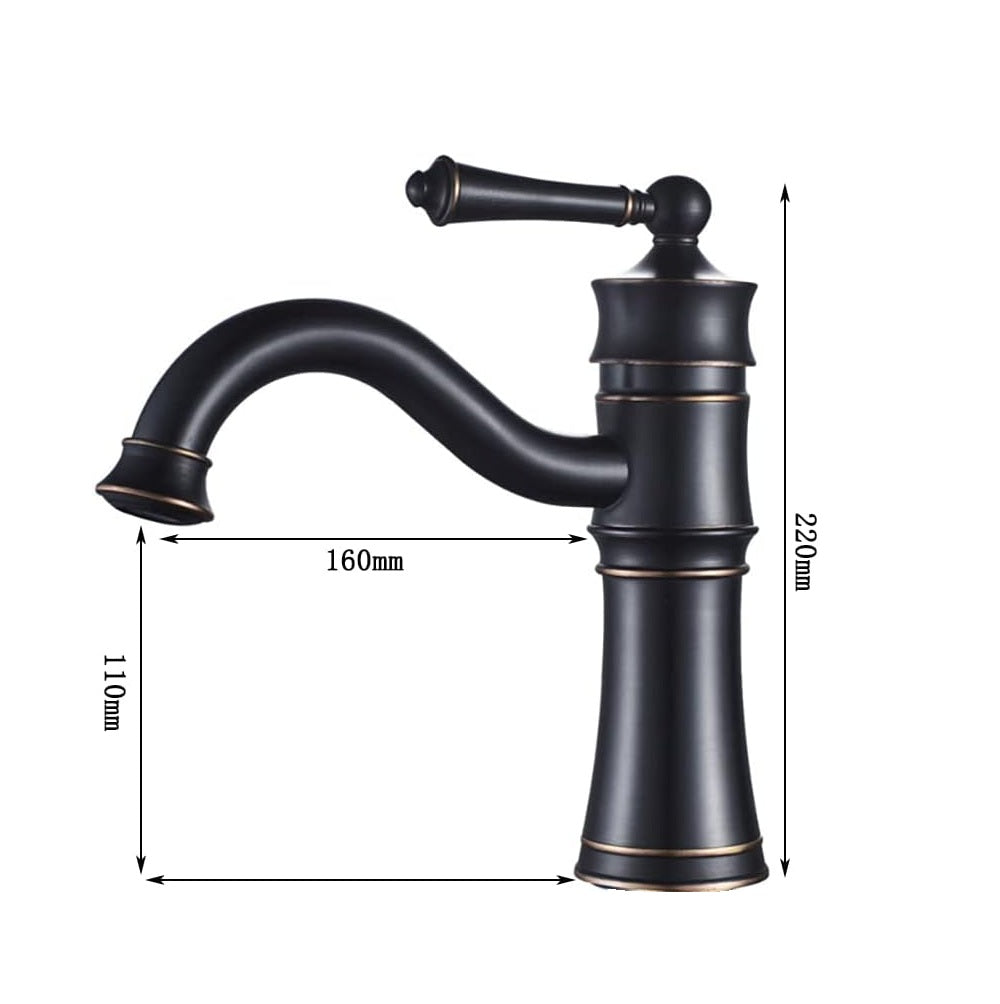 Robinet salle de bain vintage en laiton