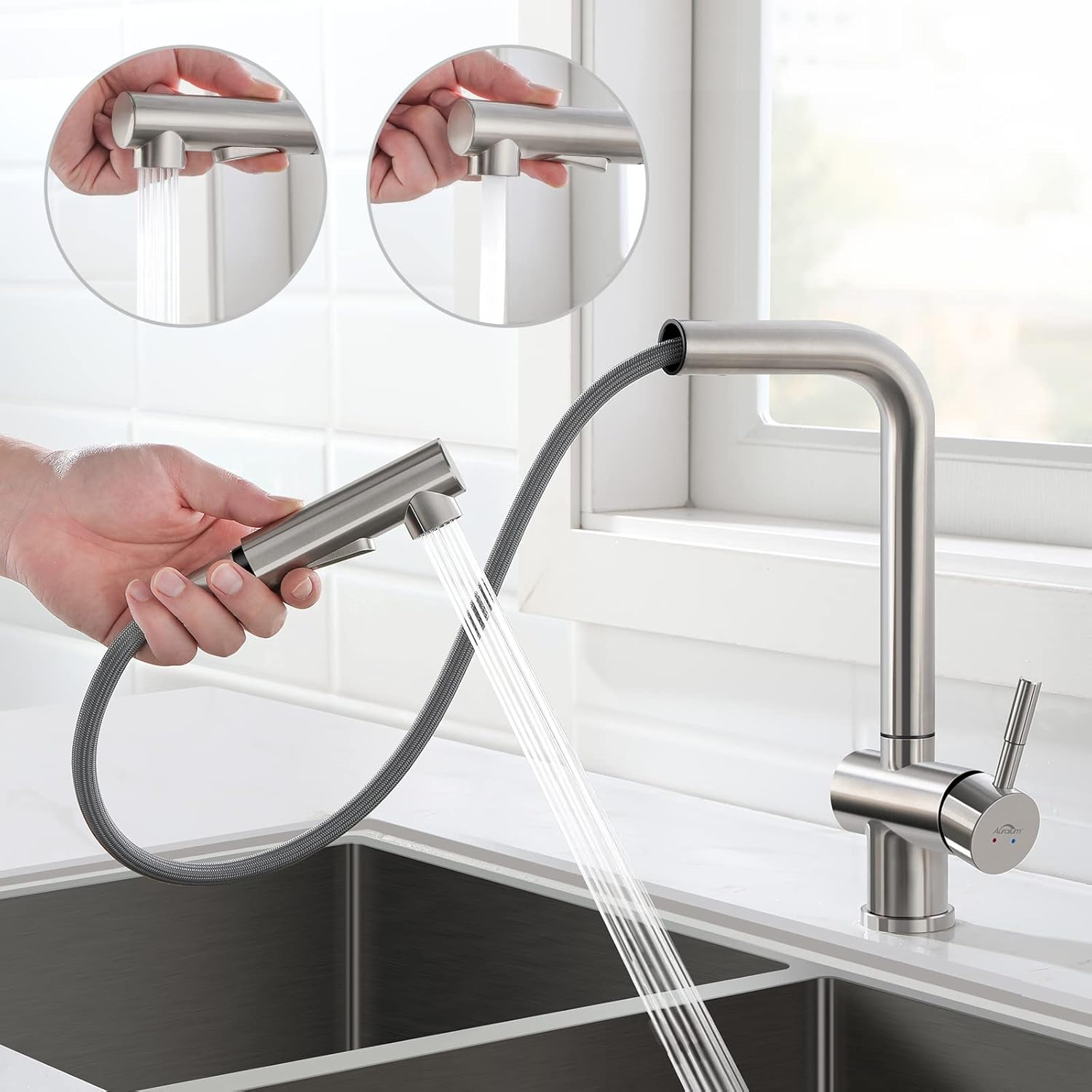 Robinet douchette pour cuisine en laiton