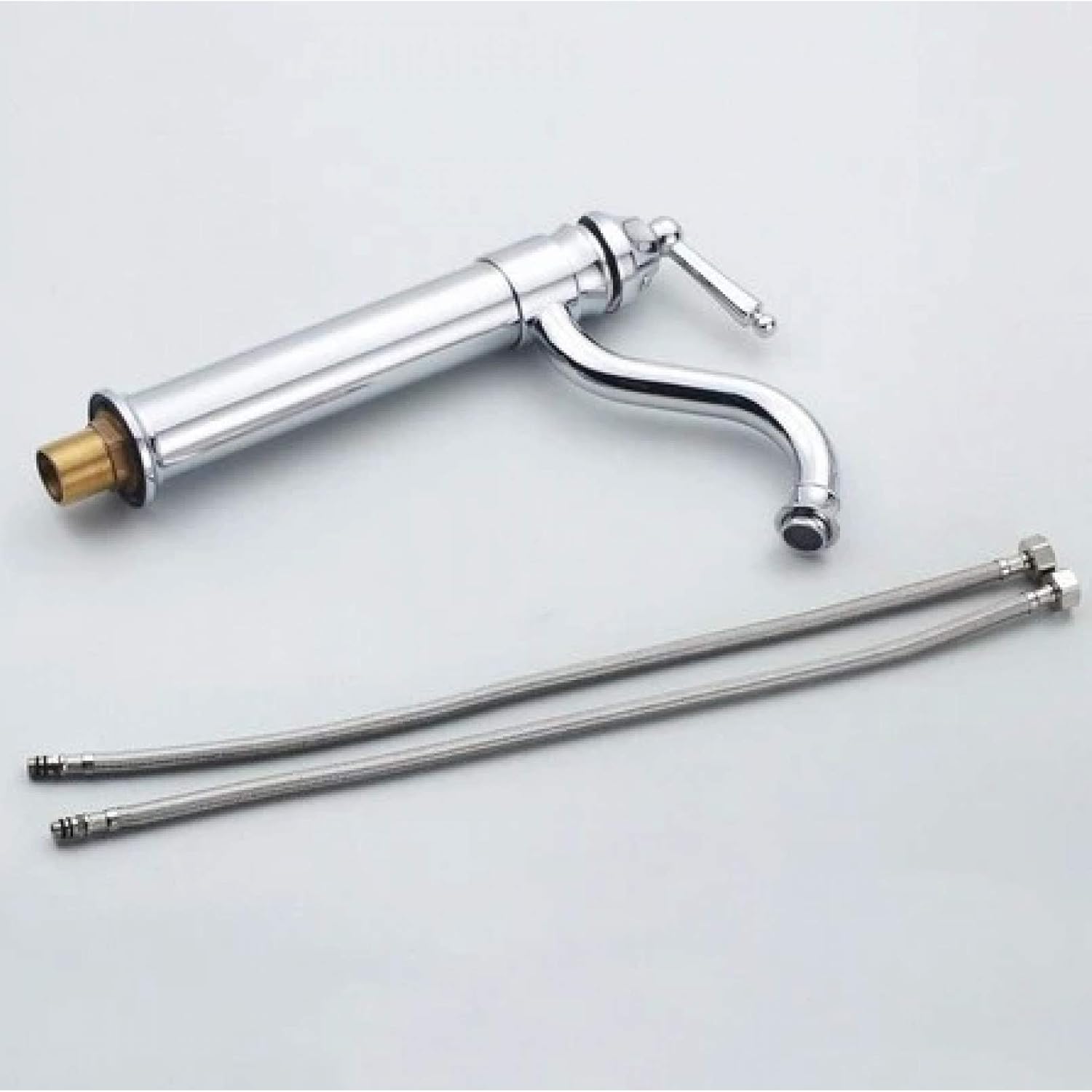 Robinet haut vintage pour vasque de salle de bain en laiton