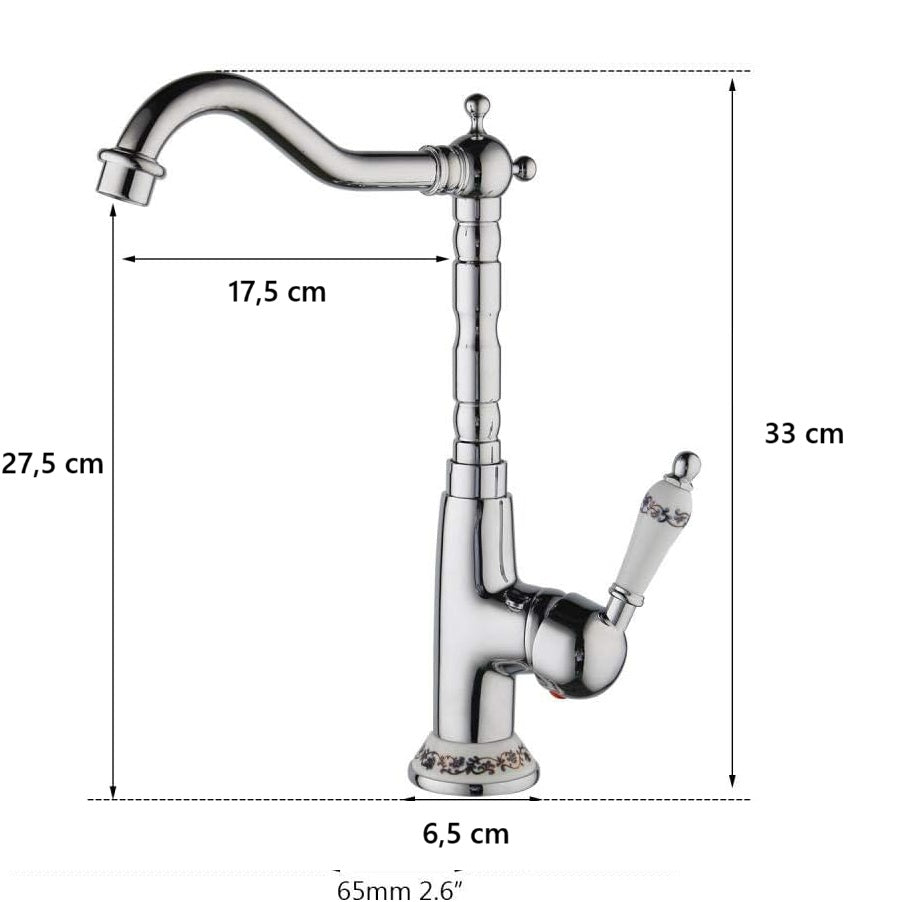 Robinet vintage pour cuisine en laiton