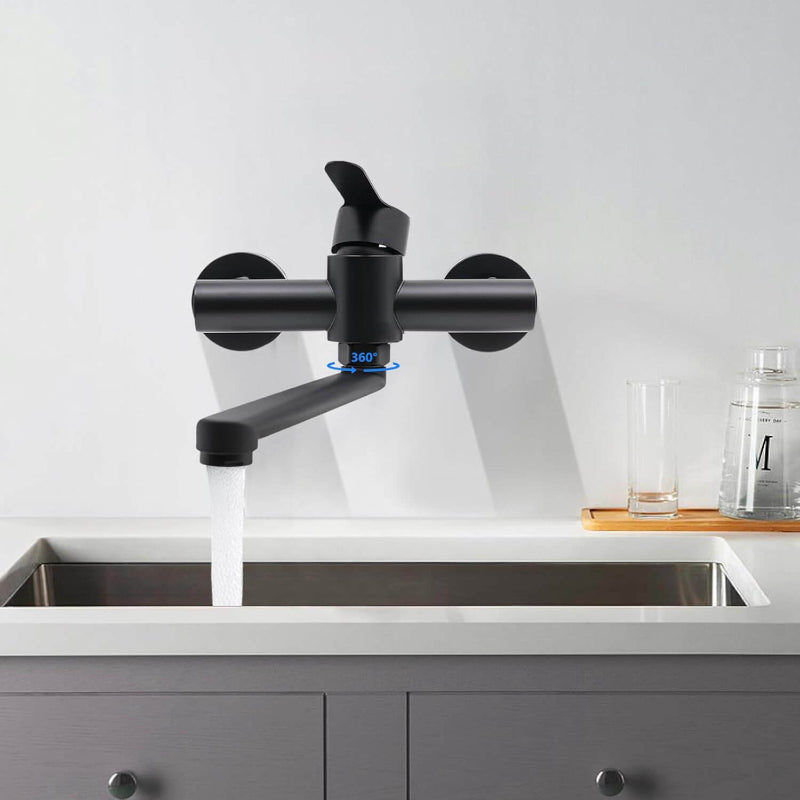 Robinet mural pour cuisine en inox