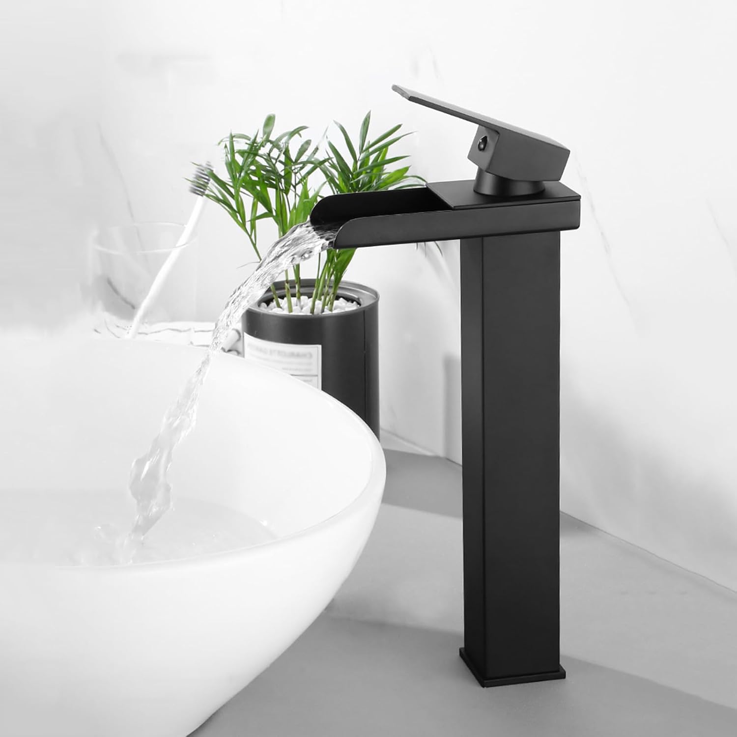 robinet haut cascade pour vasque salle de bain en laiton