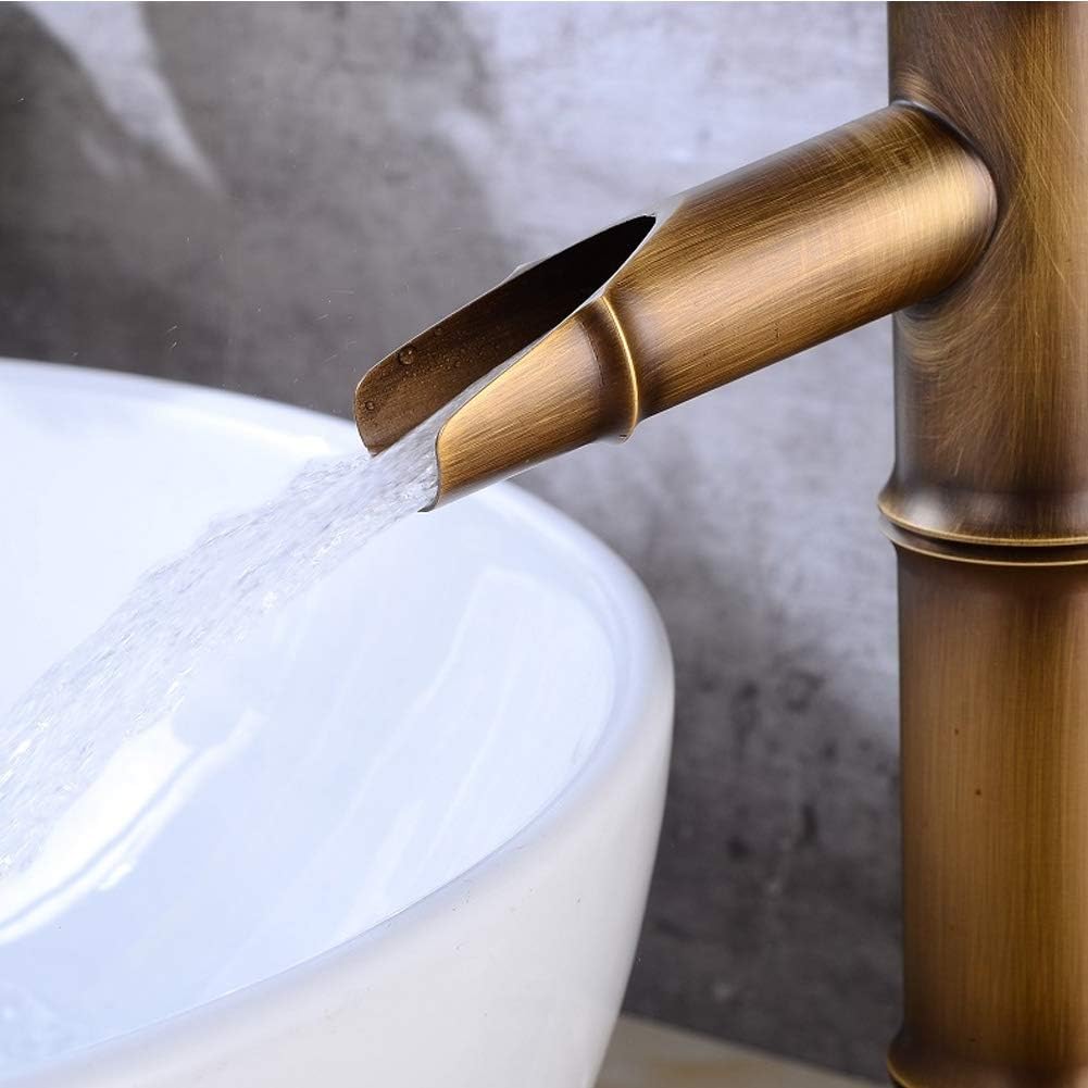 Robinet haut cascade pour vasque en laiton