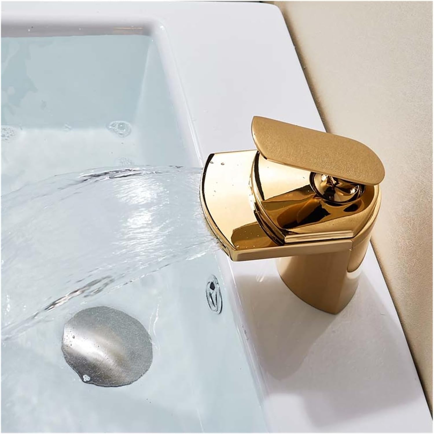 Robinet salle de bain cascade 3 voies en laiton