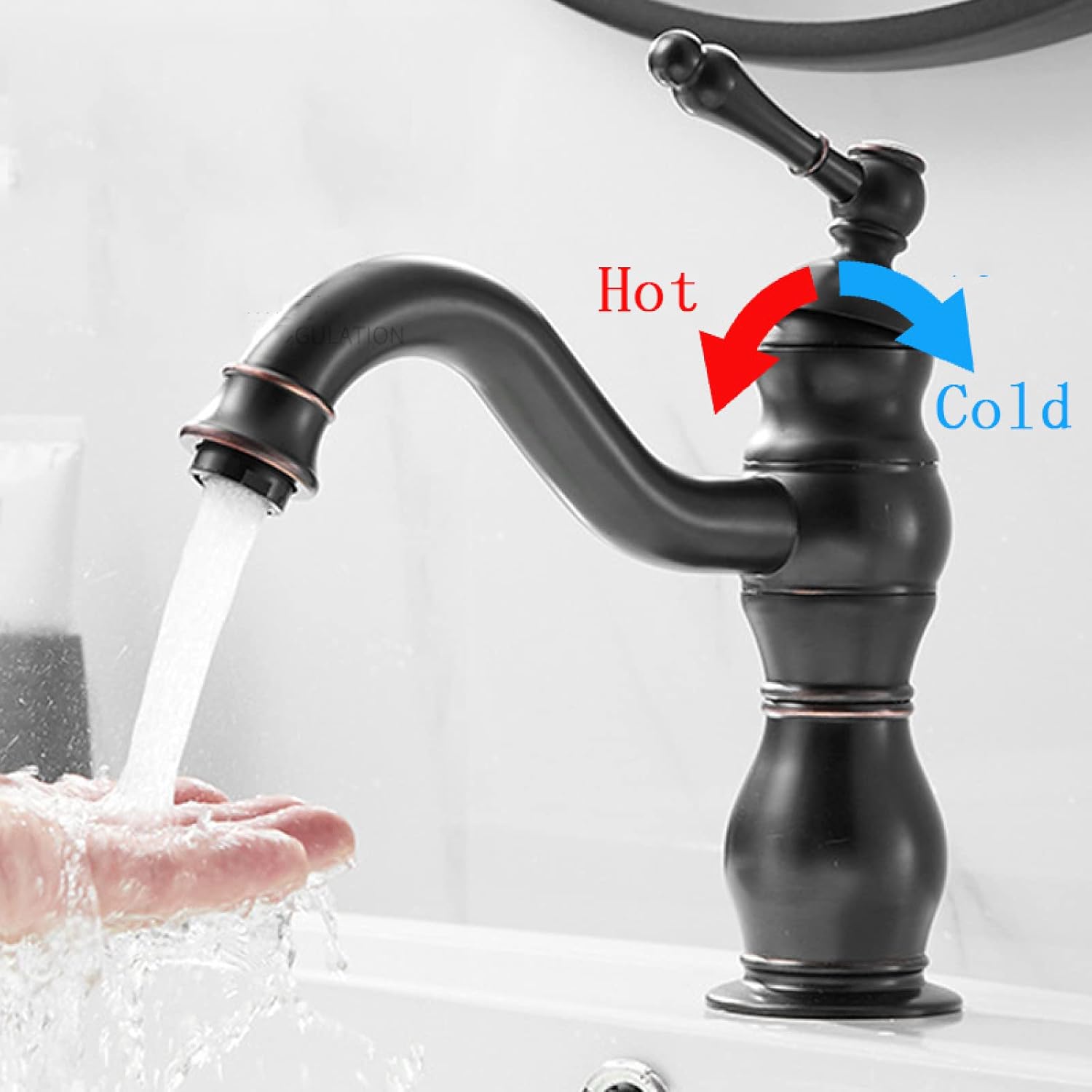 Robinet vintage pour salle de bain en laiton