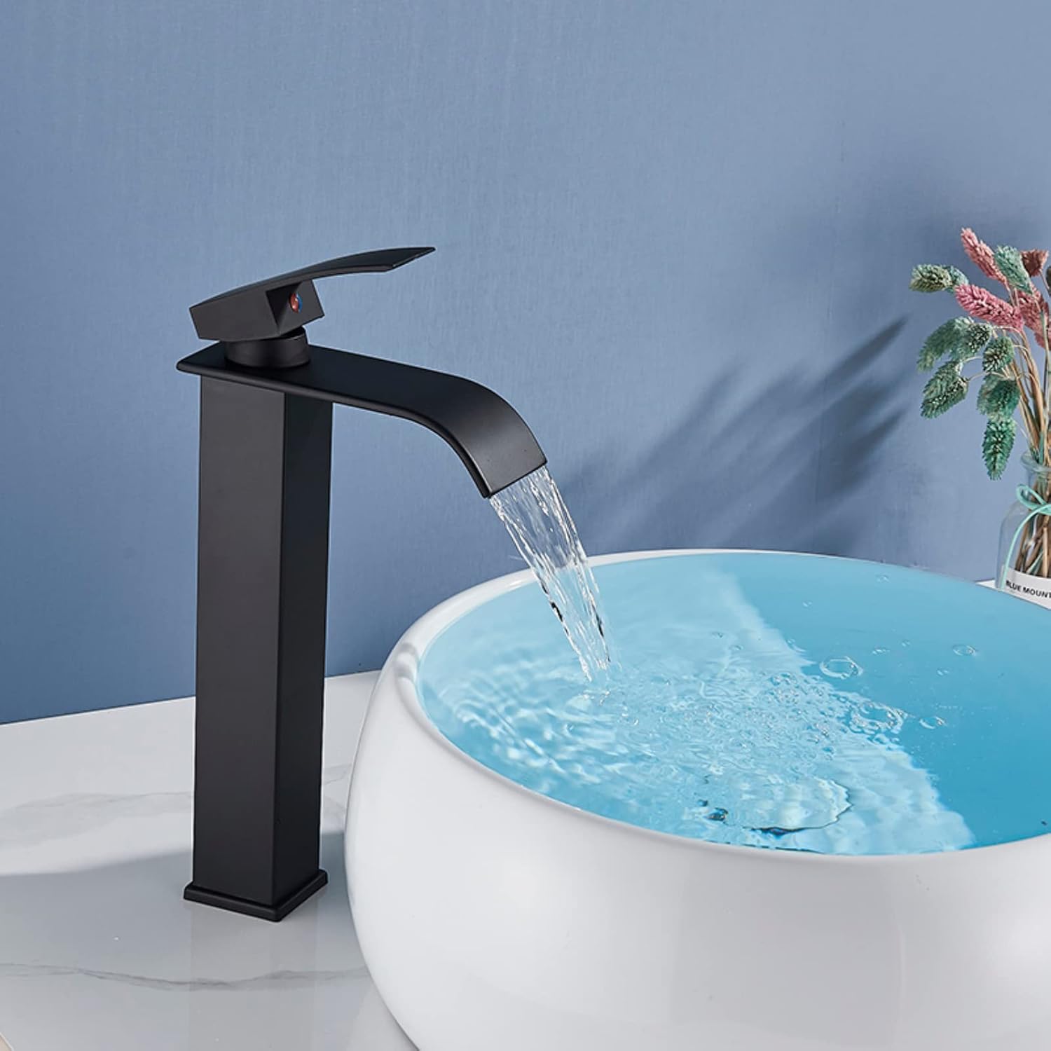 Robinet haut cascade pour vasque salle de bain en laiton