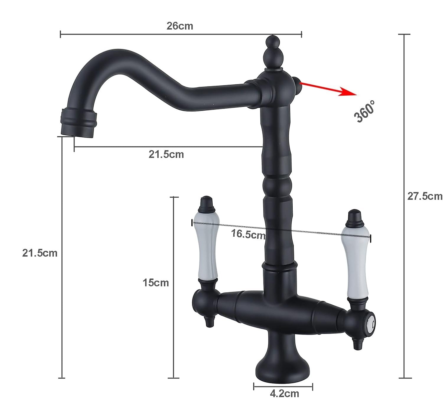 Robinet cuisine vintage purificateur d'eau en laiton