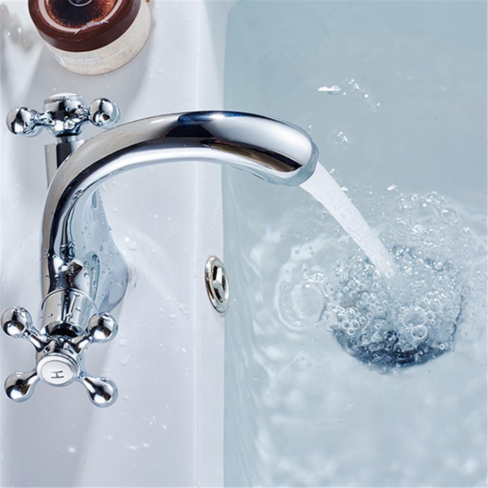 Robinet vintage pour salle de bain en laiton