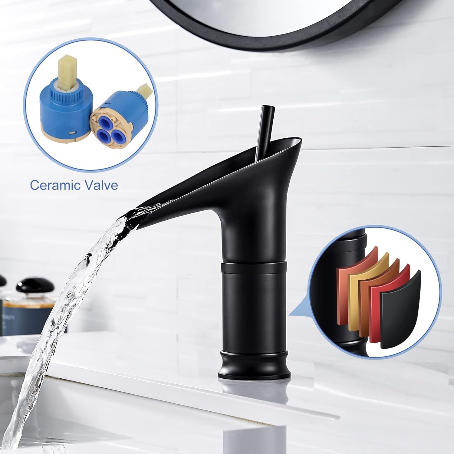 Robinet cascade salle de bain en laiton