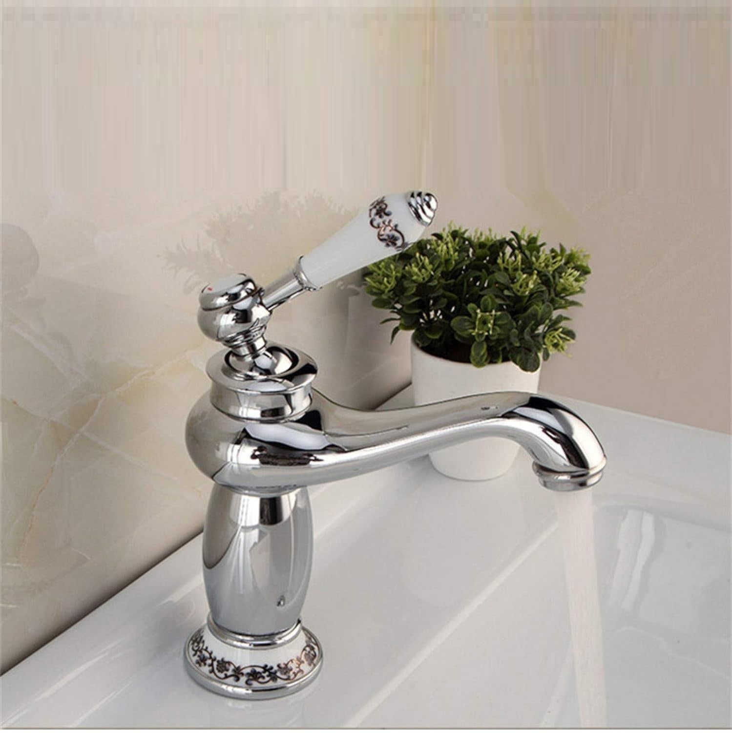Robinet vintage pour salle de bain en laiton