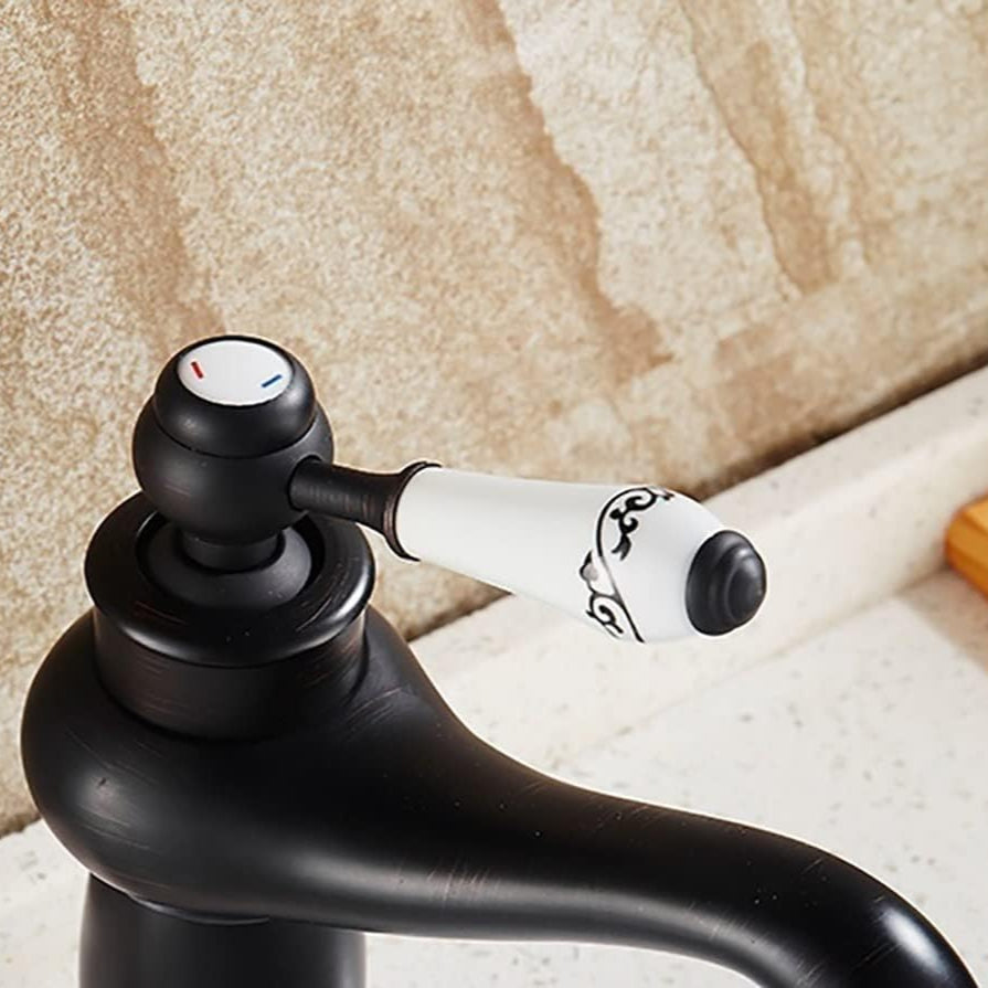 Robinet vintage pour salle de bain en laiton