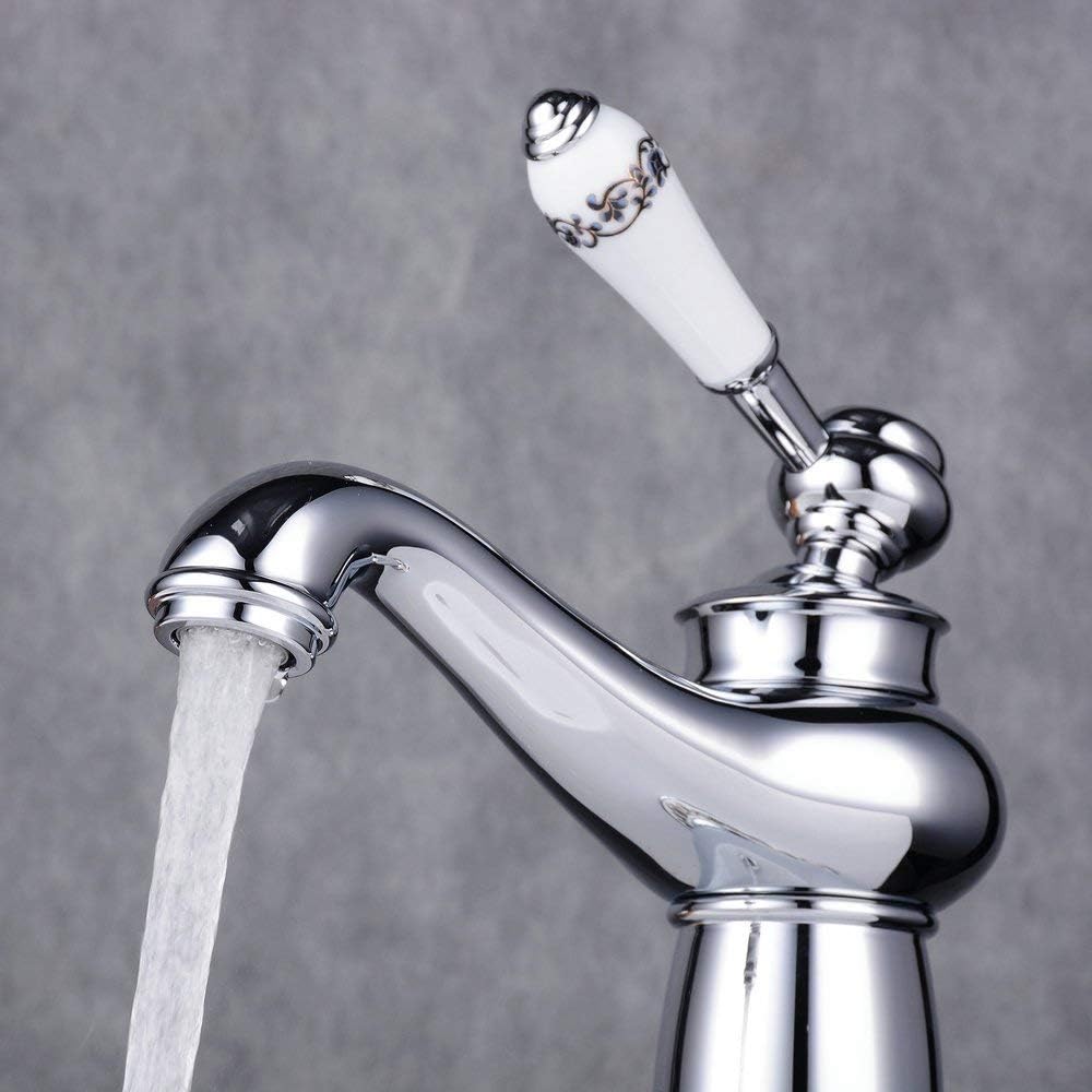 Robinet vintage pour salle de bain en laiton