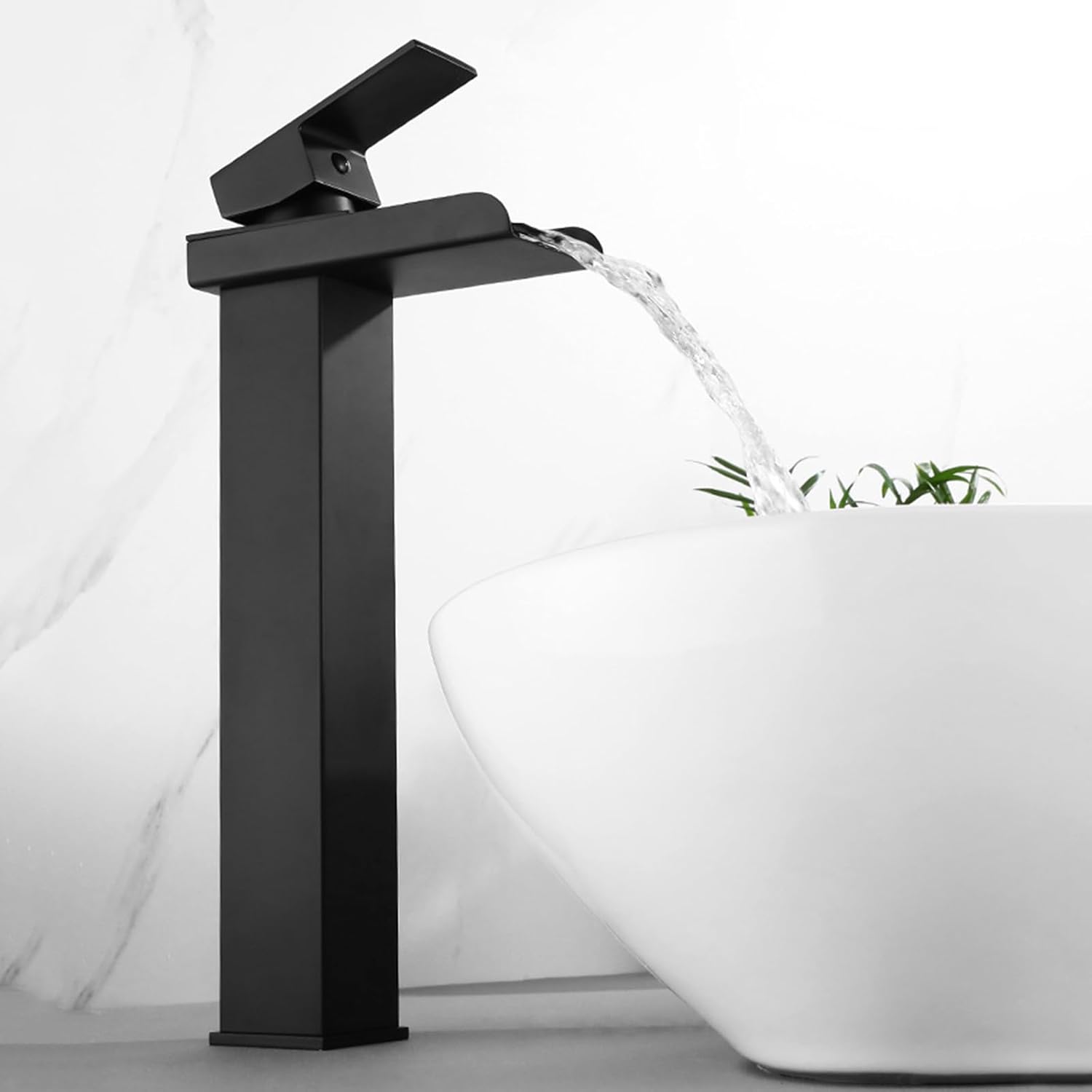 robinet haut cascade pour vasque salle de bain en laiton