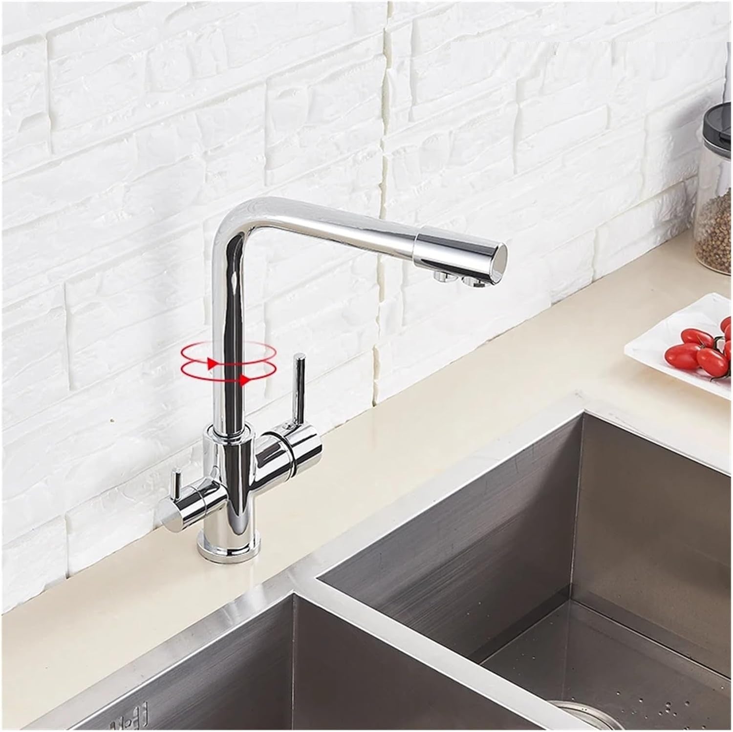 Robinet cuisine purificateur d'eau en laiton