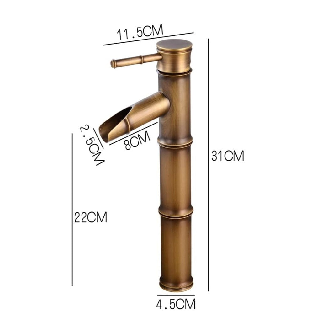 Robinet haut cascade pour vasque en laiton