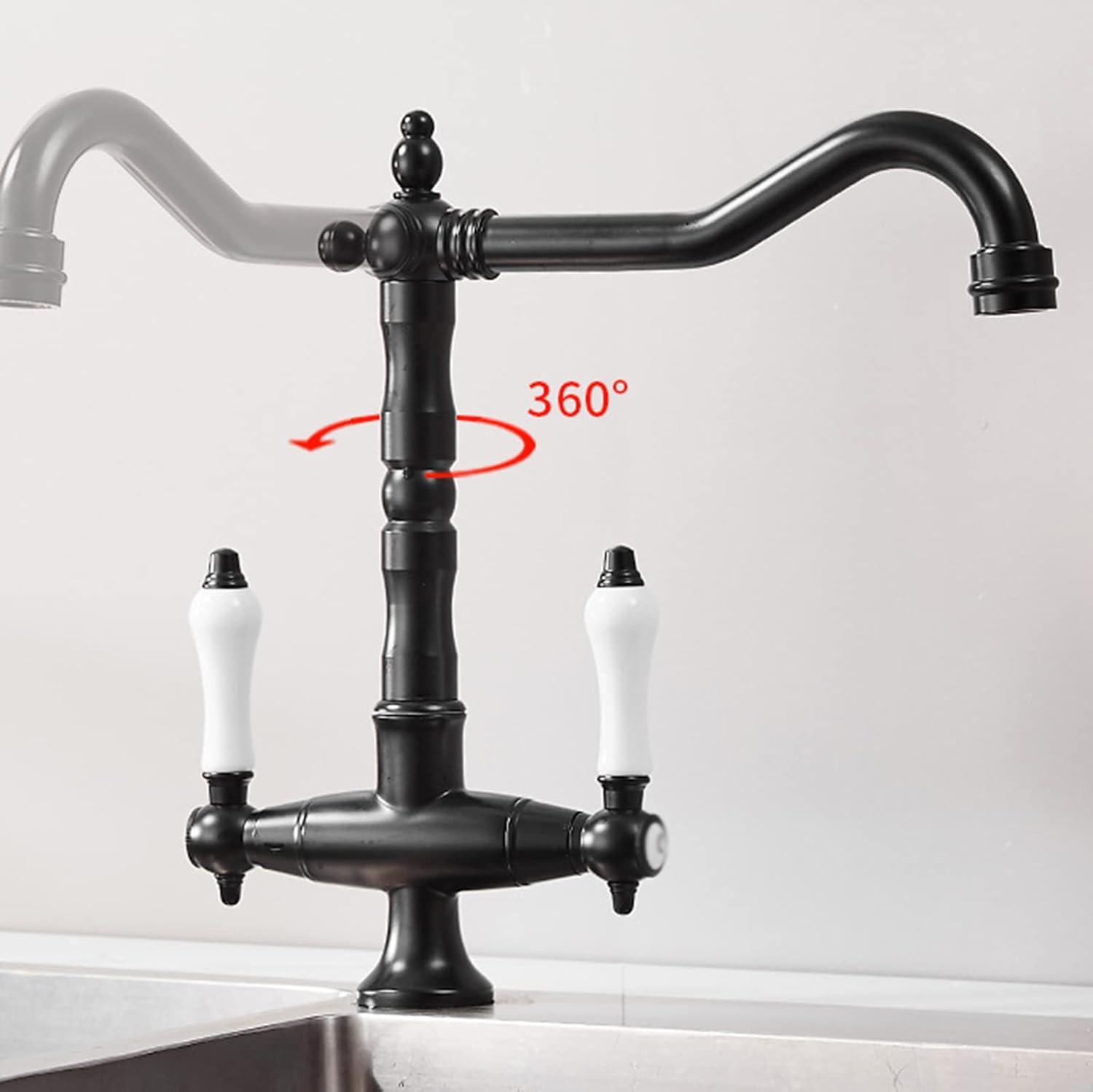 Robinet cuisine vintage purificateur d'eau en laiton