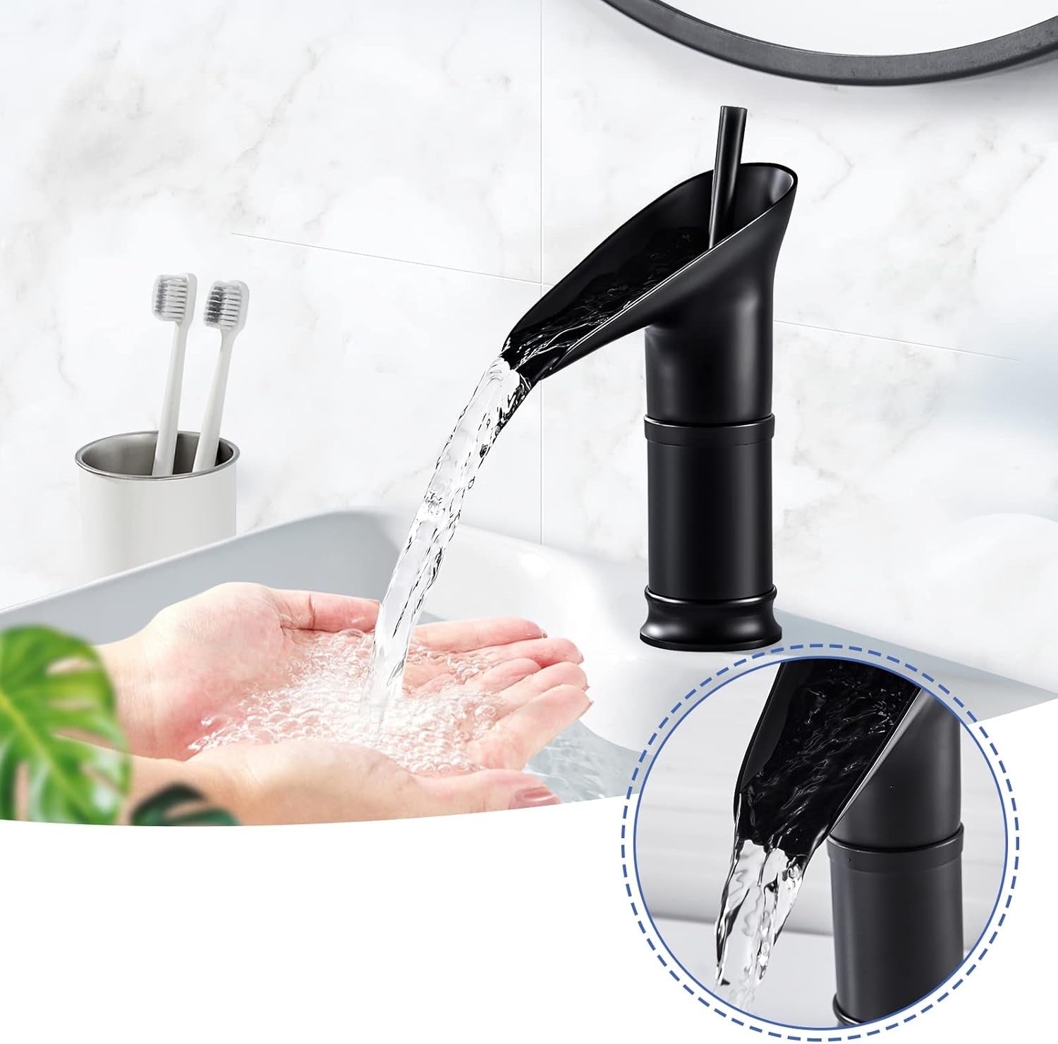 Robinet cascade salle de bain en laiton