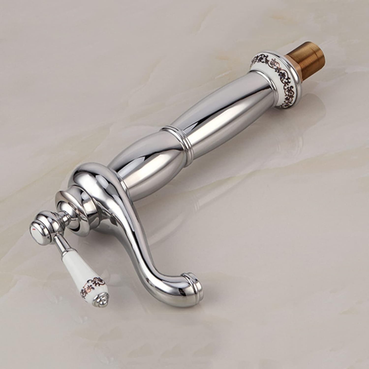 Robinet haut vintage pour vasque salle de bain en laiton