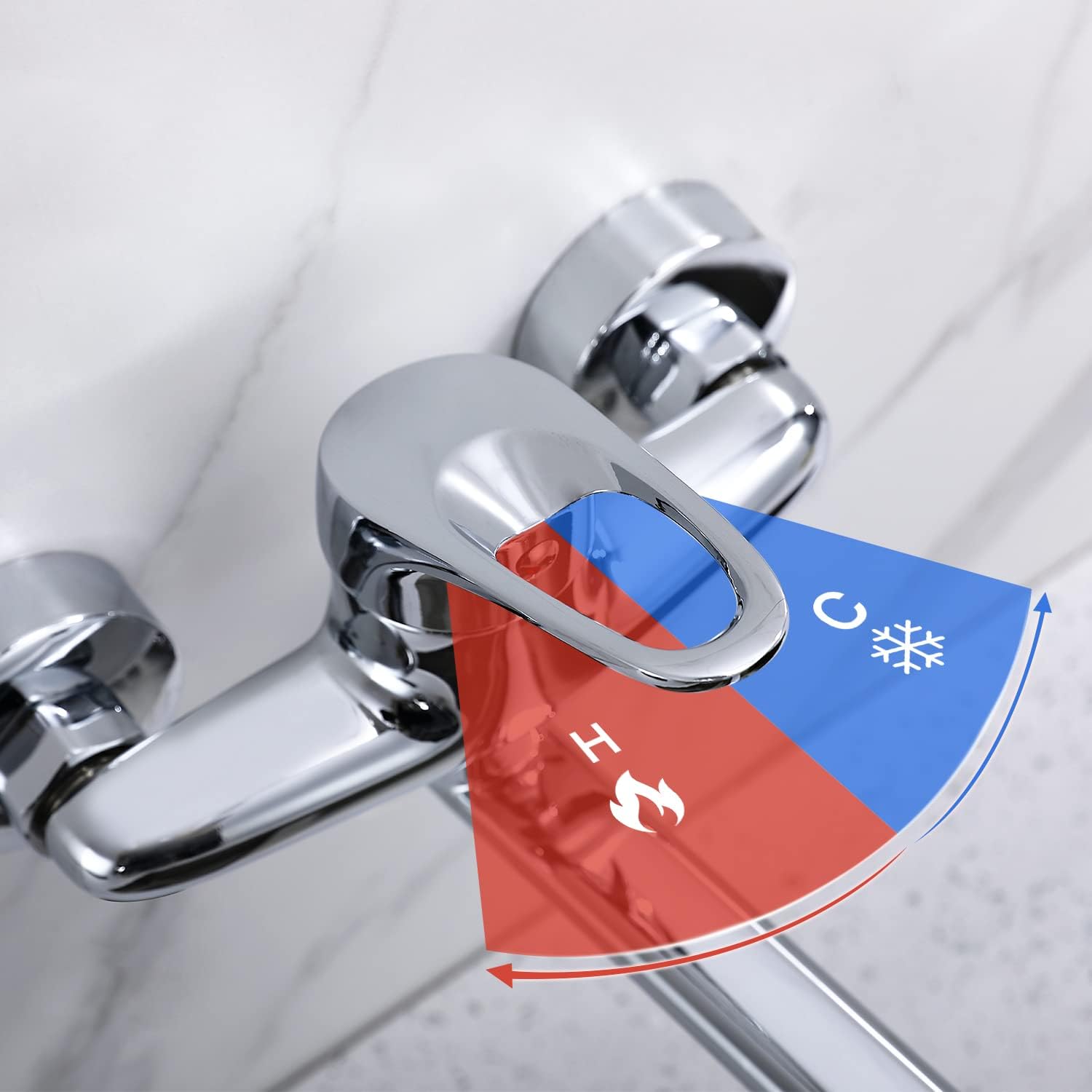 Robinet mural pour cuisine en laiton