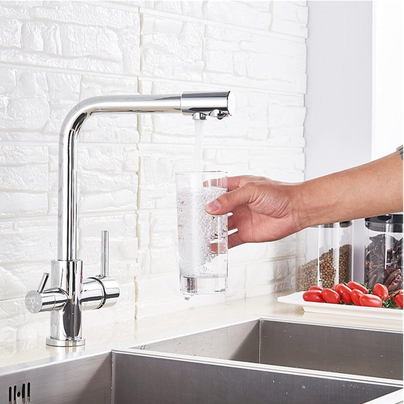 Robinet cuisine purificateur d'eau en laiton