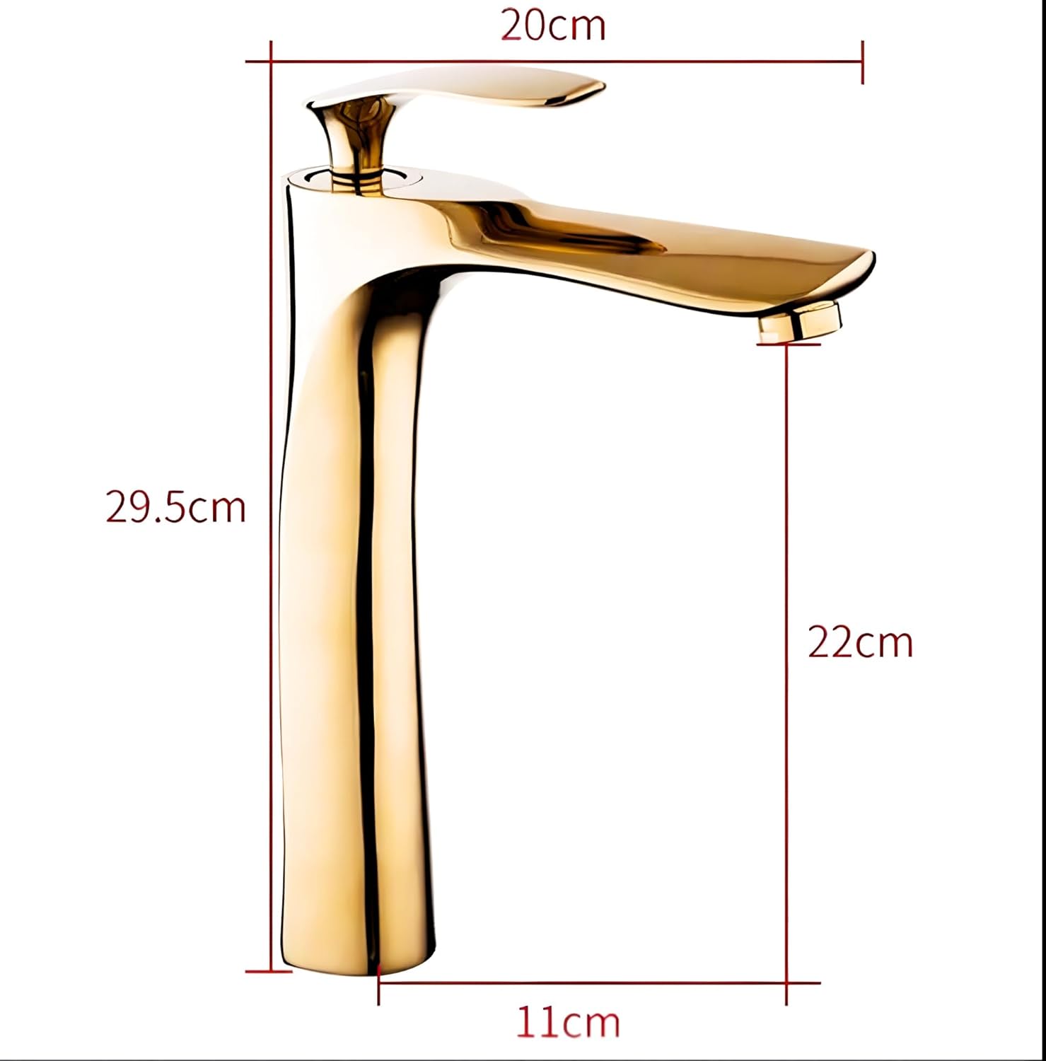Robinet haut pour vasque salle de bain en laiton