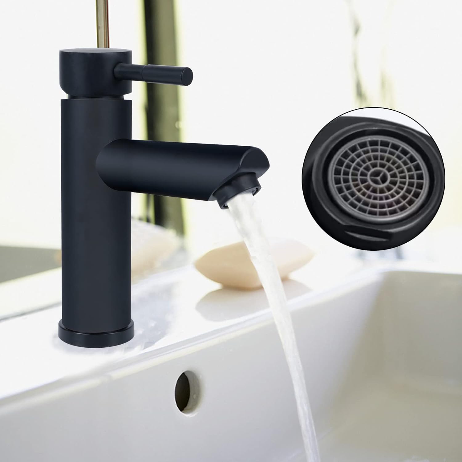 Robinet lavabo salle de bain en laiton