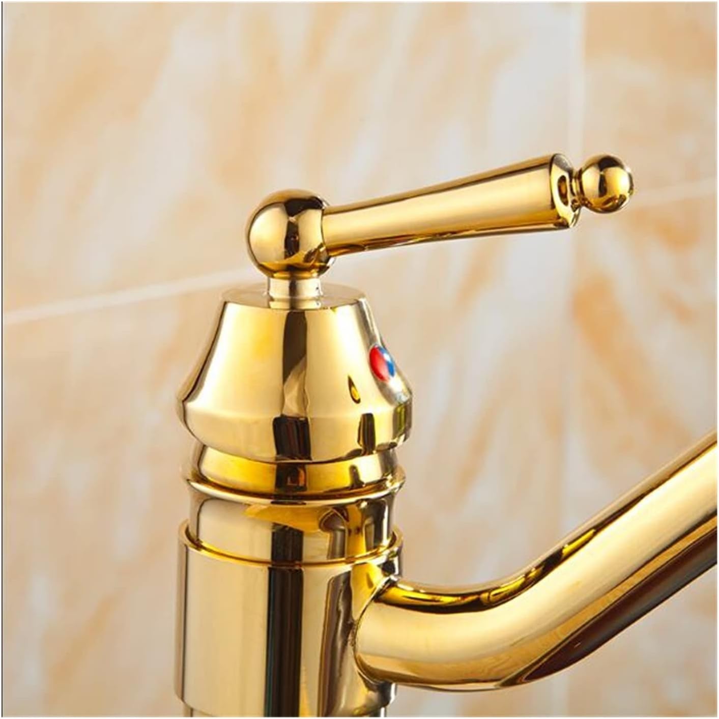 Robinet haut vasque salle de bain vintage en laiton