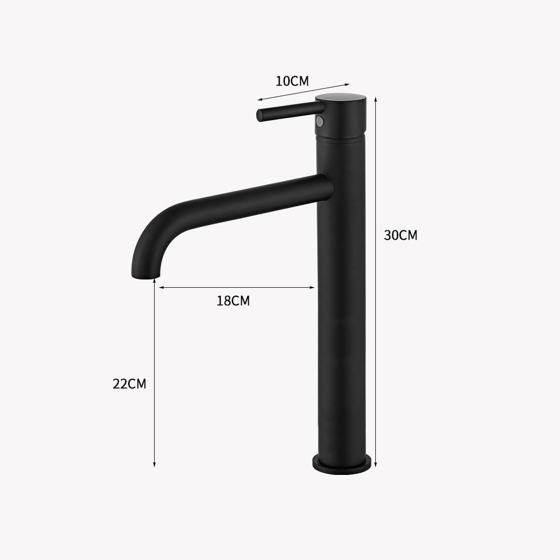 Robinet haut pour vasque salle de bain en laiton