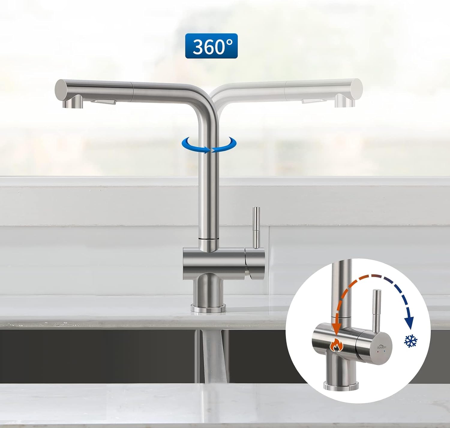 Robinet douchette pour cuisine en laiton