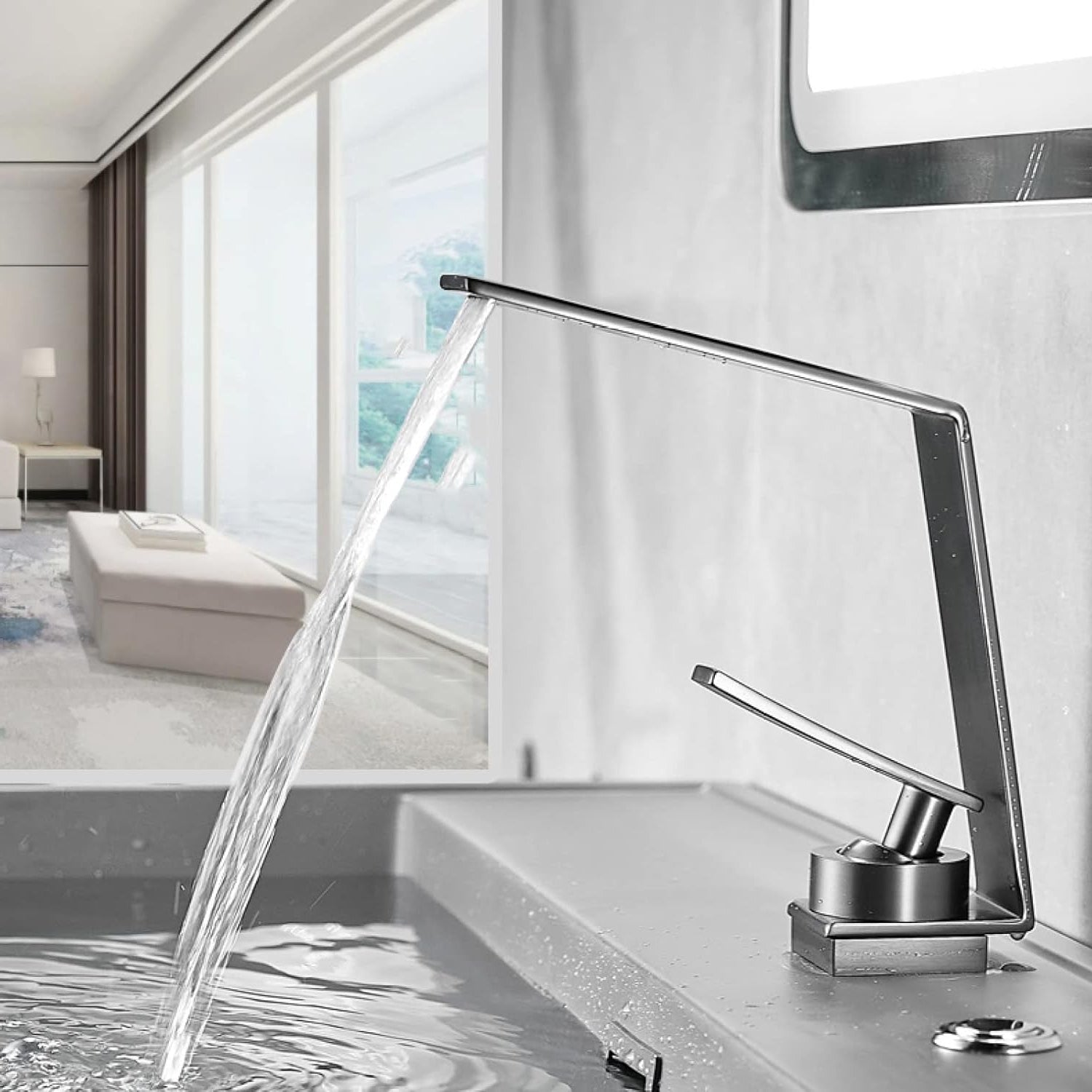 Robinet cascade salle de bain en laiton