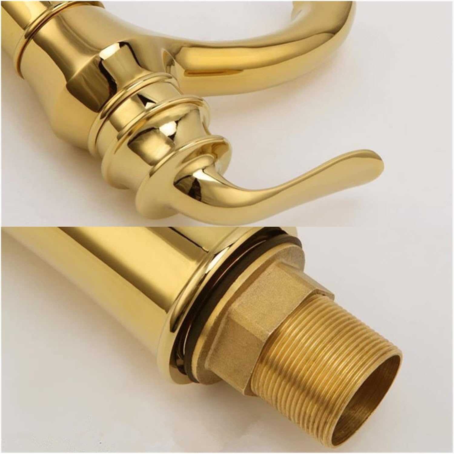 Robinet haut vintage pour vasque salle de bain en laiton