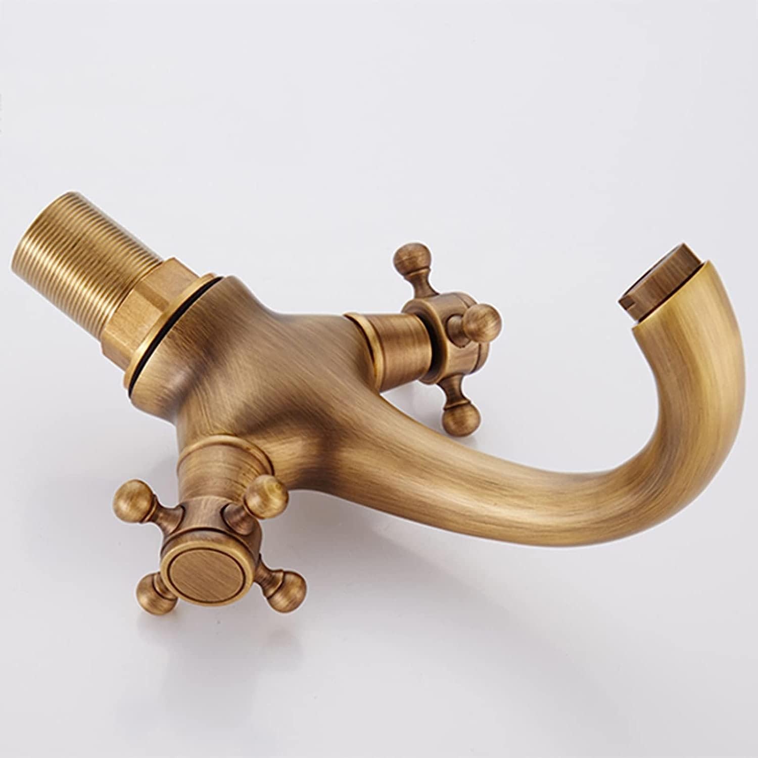 Robinet vintage pour salle de bain en laiton