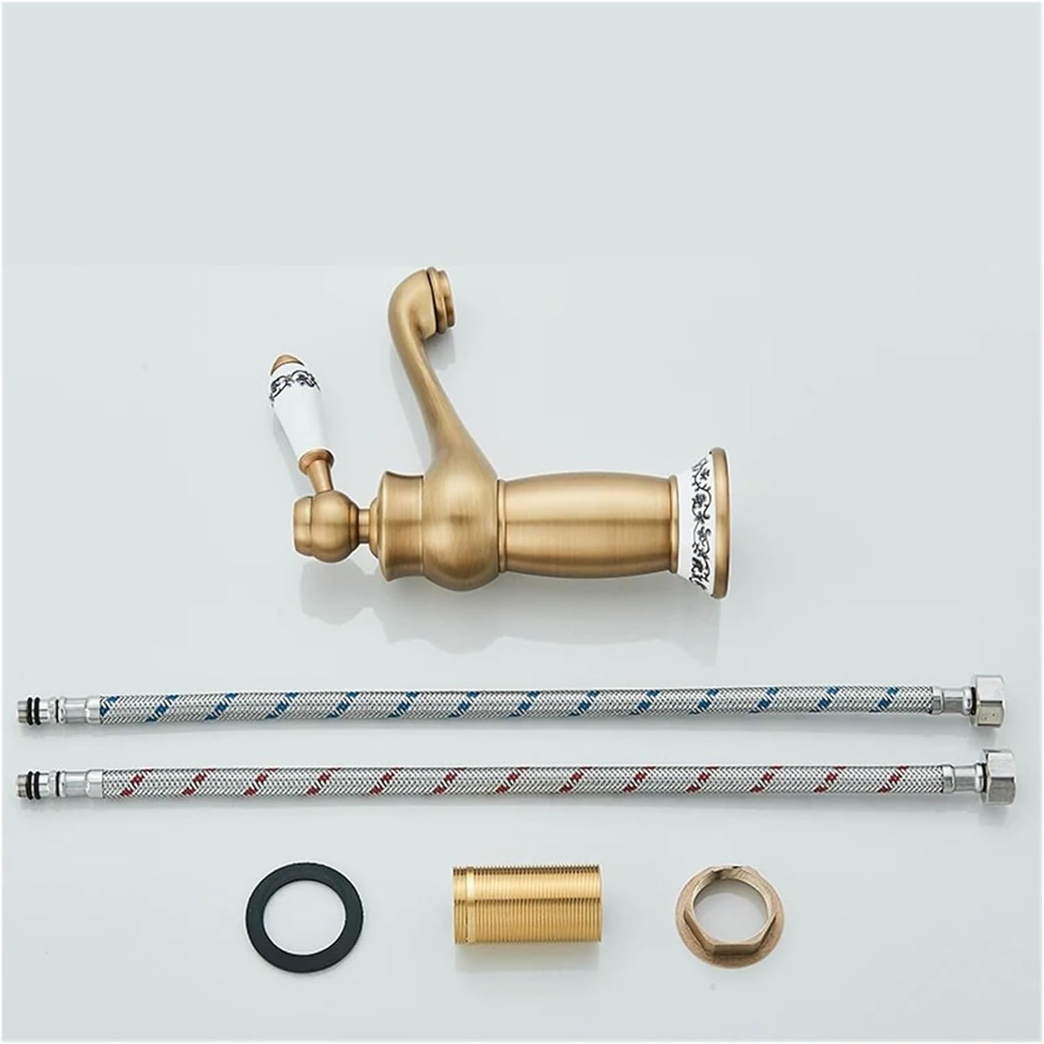 Robinet vintage pour salle de bain en laiton